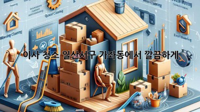 이사 청소, 일산서구 가좌동에서 깔끔하게!