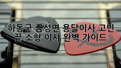 하동군 금성면 용달이사🚚 고민 끝! 소형 이사 완벽 가이드✨